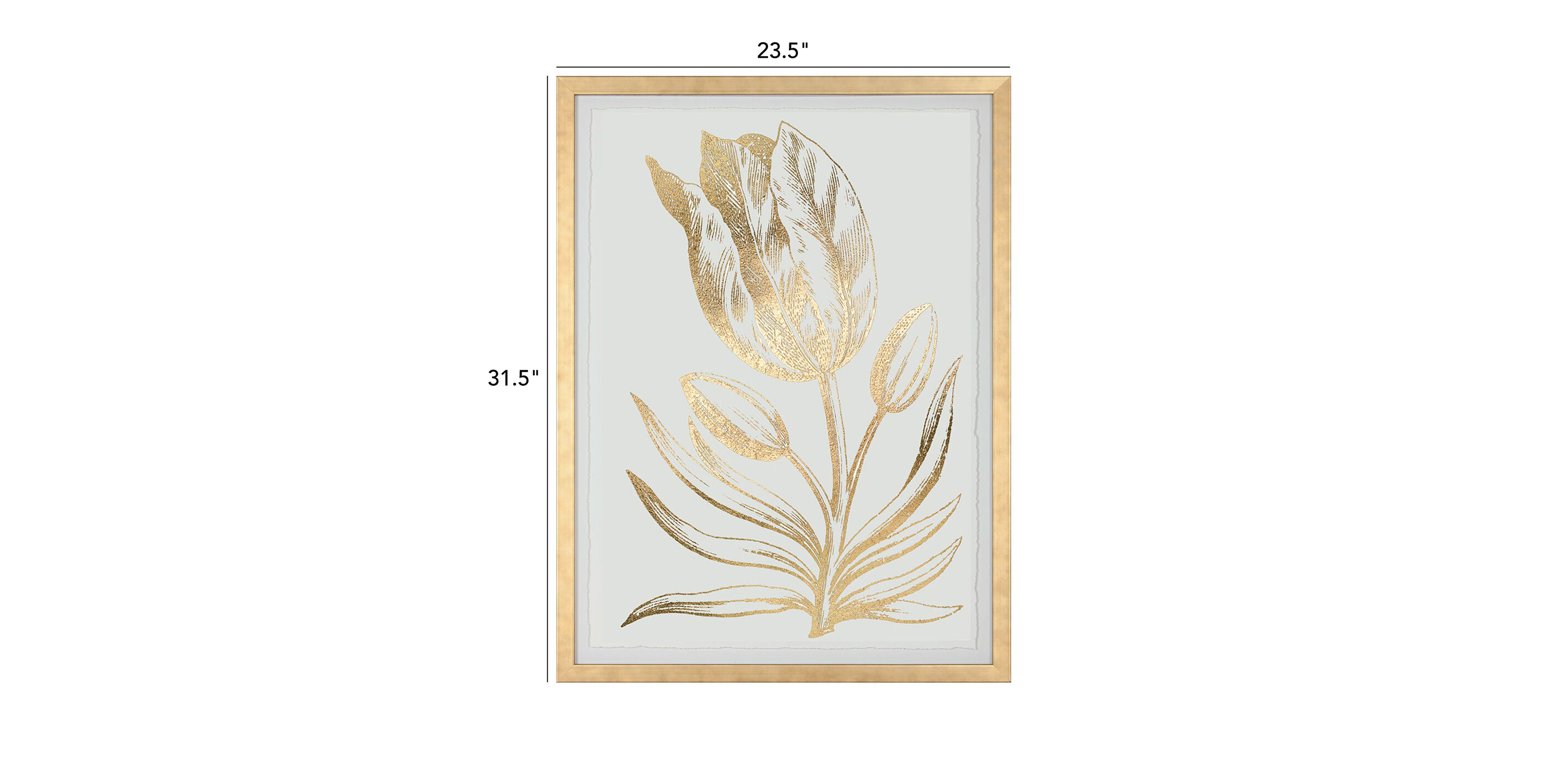 Gold Foil Floral I_1