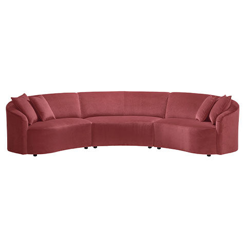 Calista Curved Three-Piece Sectional image
