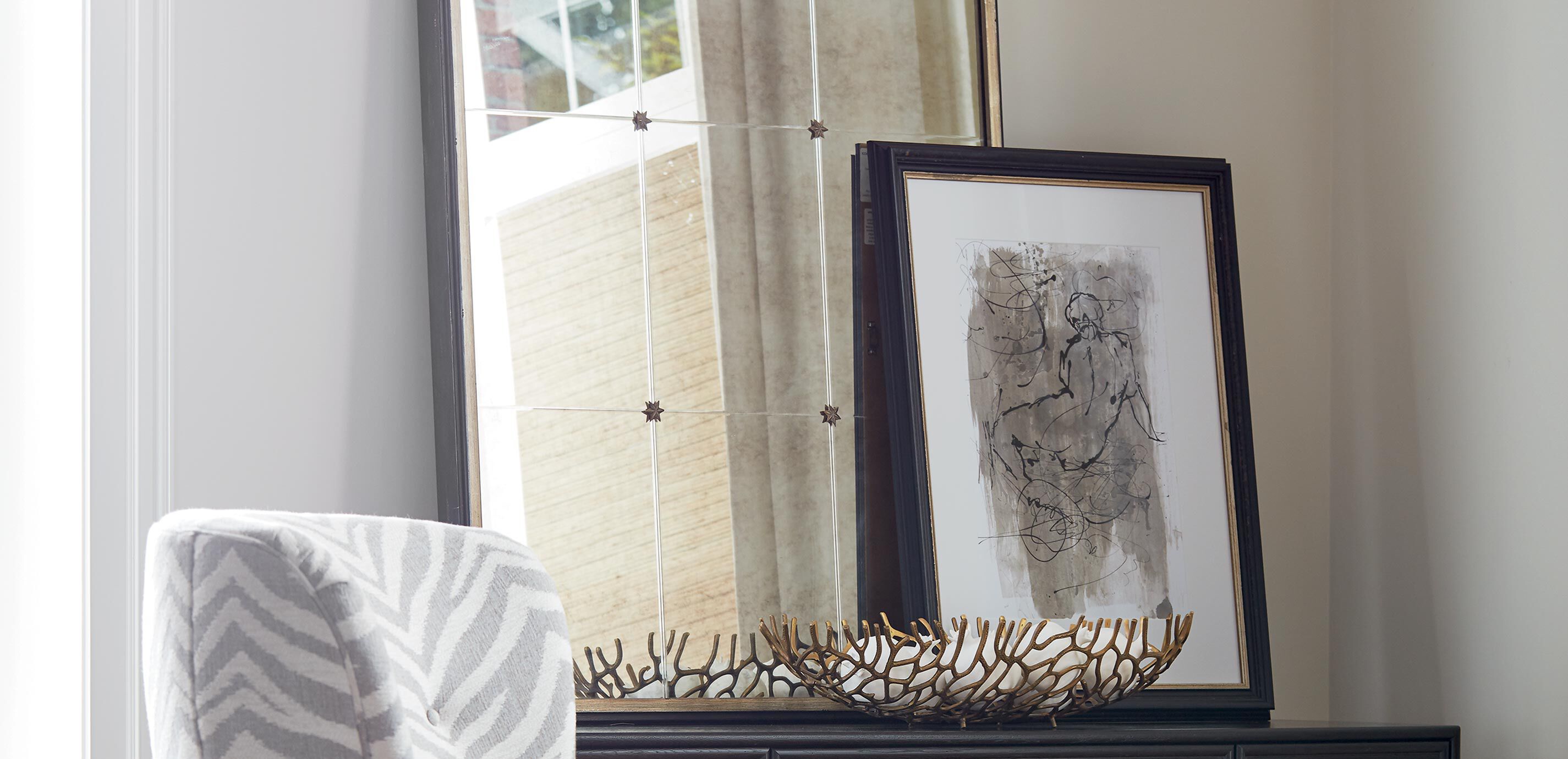 Miroir Mural &agrave; Rosette_2