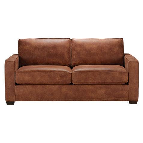 Spencer Track-Arm Leather Sofa image
