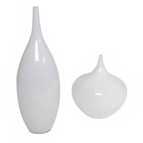 White Glass Goddess Vases image 432060