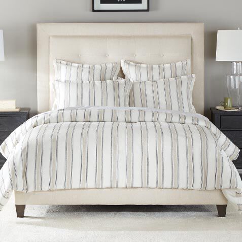 Washed Linen Stripe Duvet and Sham image