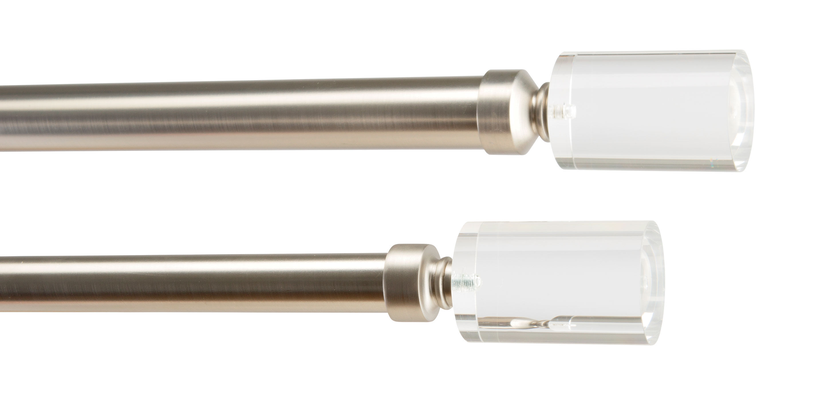 Acrylic Cylinder Finial Hardware Set