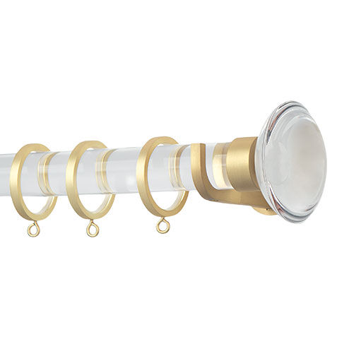 Acrylic Drapery Hardware Set with Sphere Finial image