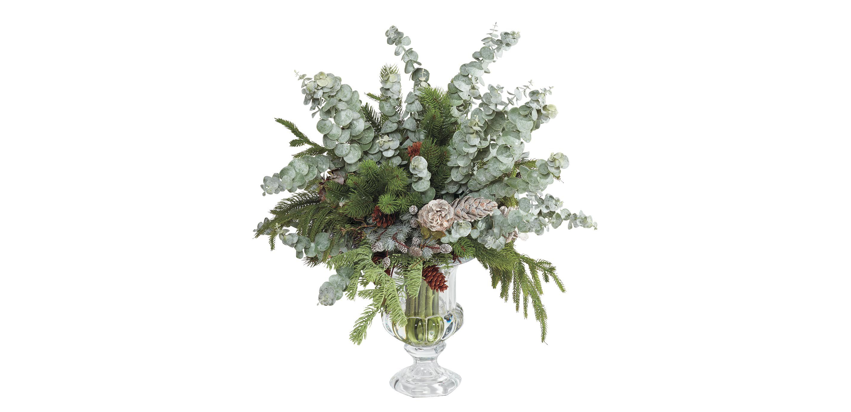 Evergreen & Eucalyptus Holiday Centerpiece_1
