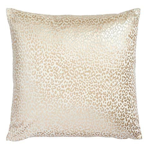 Gold Foil Leopard Velvet Pillow image 065789