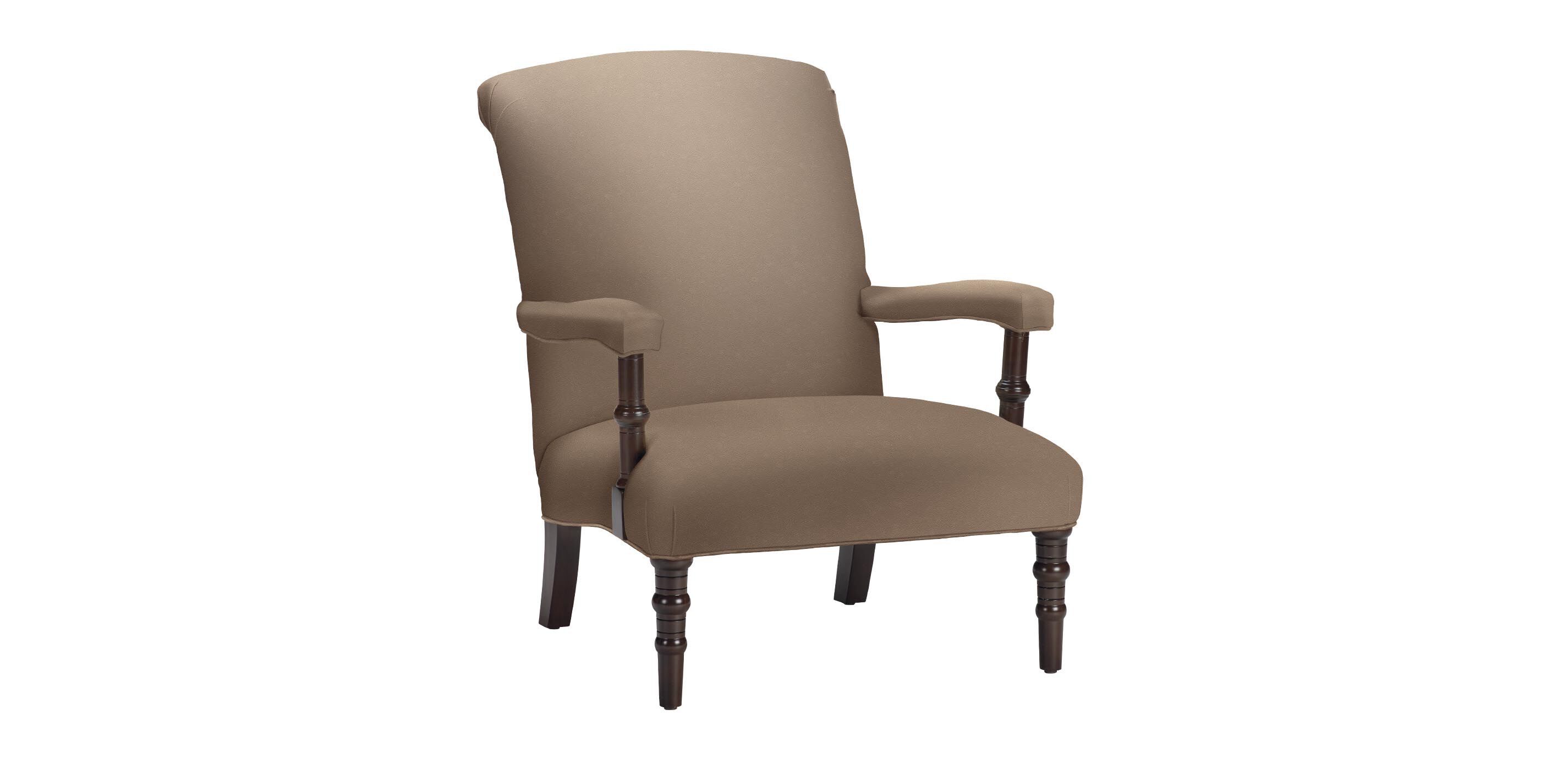Chamberlain Scroll-Back Leather Accent Chair_1