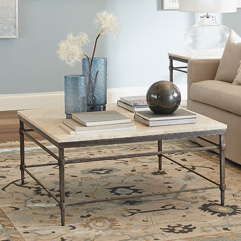 Vida Square Stone-Top Coffee Table Product Tile Hover Image 138342S  127