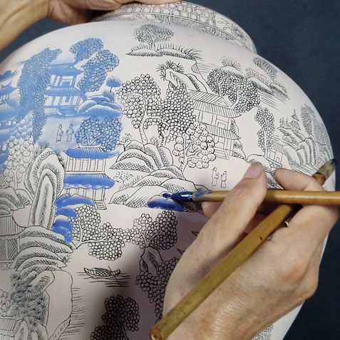 Chinoiserie Scene Porcelain Vase Product Tile Hover Image 432431