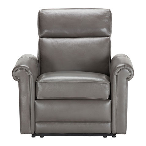 Conover Roll-Arm Leather Recliner image