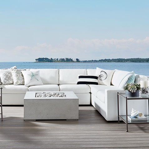 Redding Ridge Four-Piece Outdoor Sectional Product Tile Hover Image 402499G4