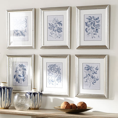 Navy and Linen Botanical II Product Tile Hover Image 073190B