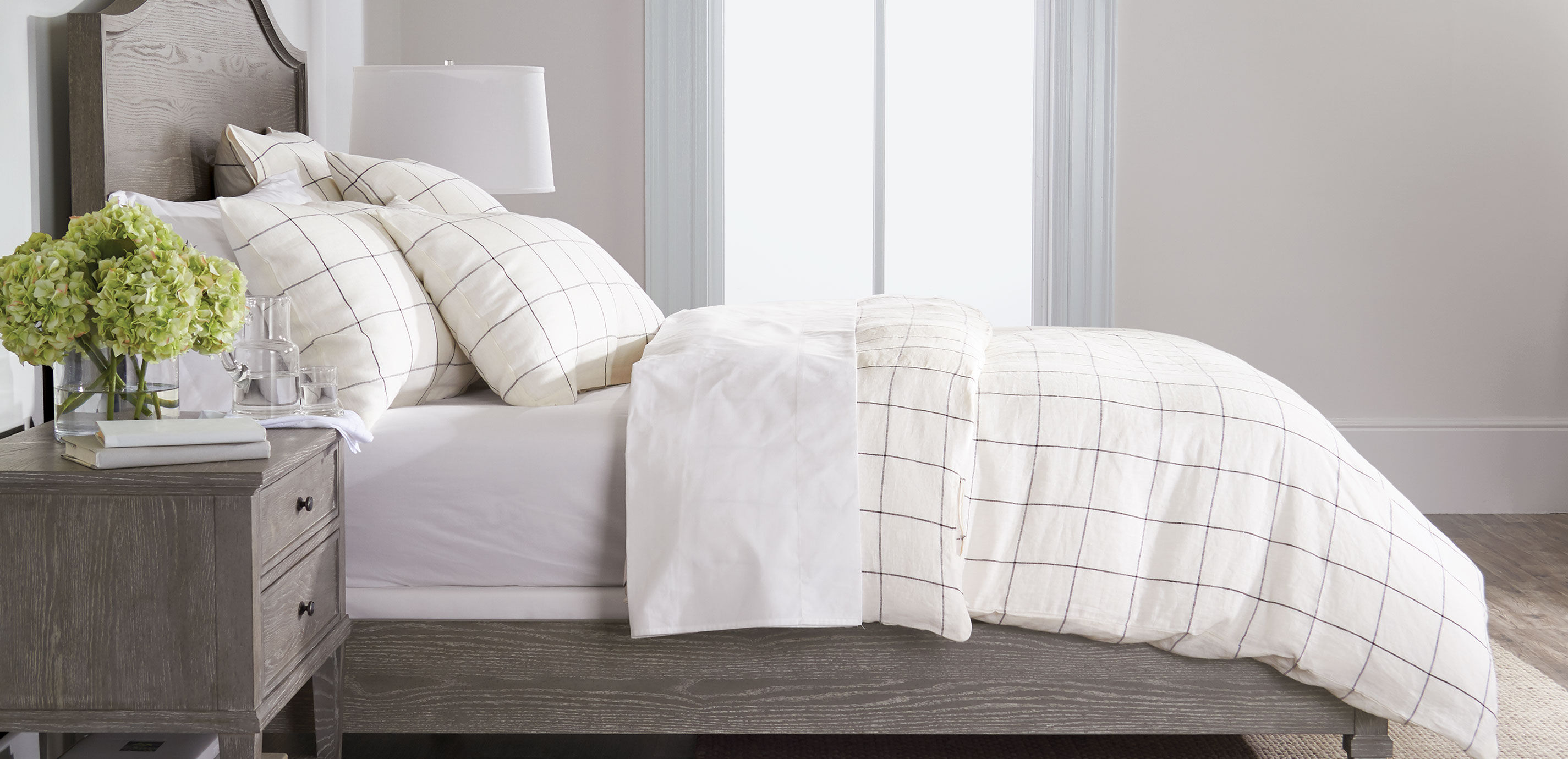 Linen Windowpane Duvet Cover and Sham_1