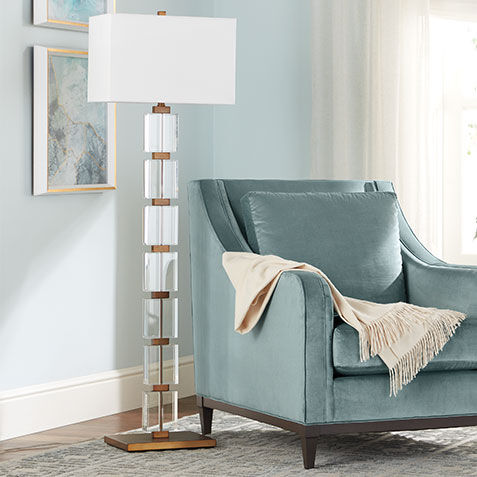 Victoria Floor Lamp, Brass Product Tile Hover Image 092017   BRS