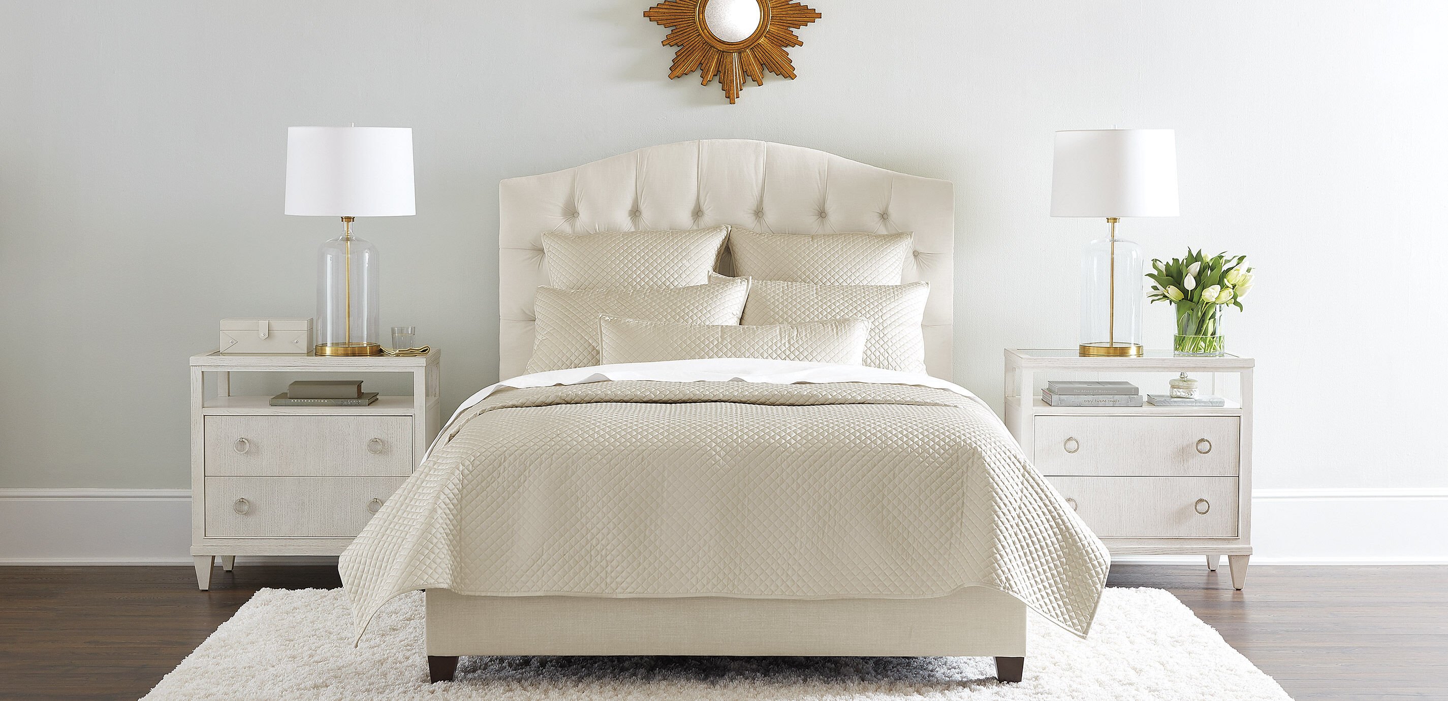 Salena Quilted Coverlet and Sham, Champagne_3