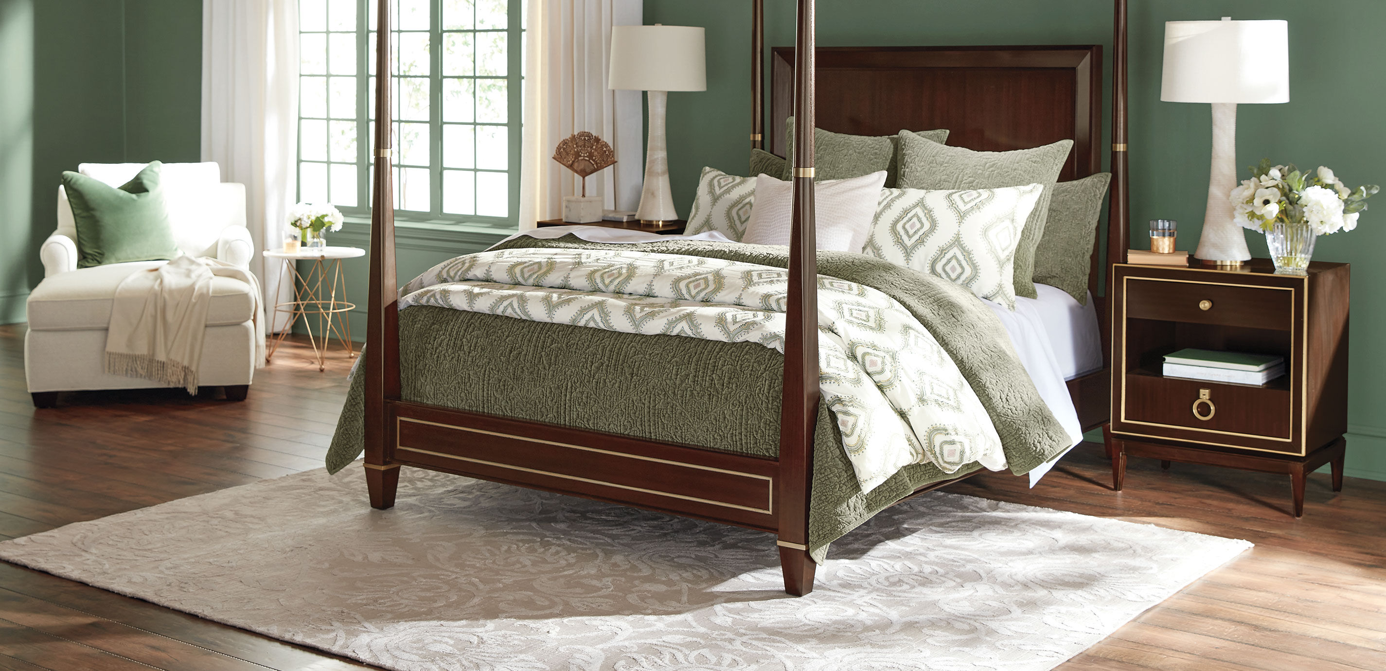 Jacquard Damask Rug, Buff_1