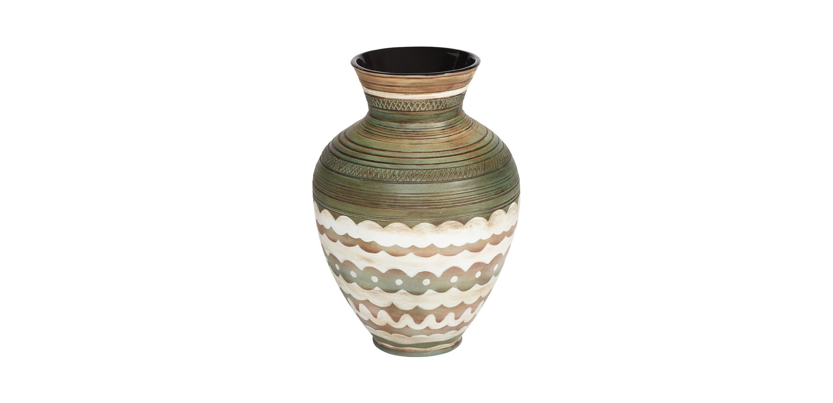 Terra Verde Painted Pottery Vase_1