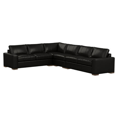 Conway Four-Piece Leather Sectional image