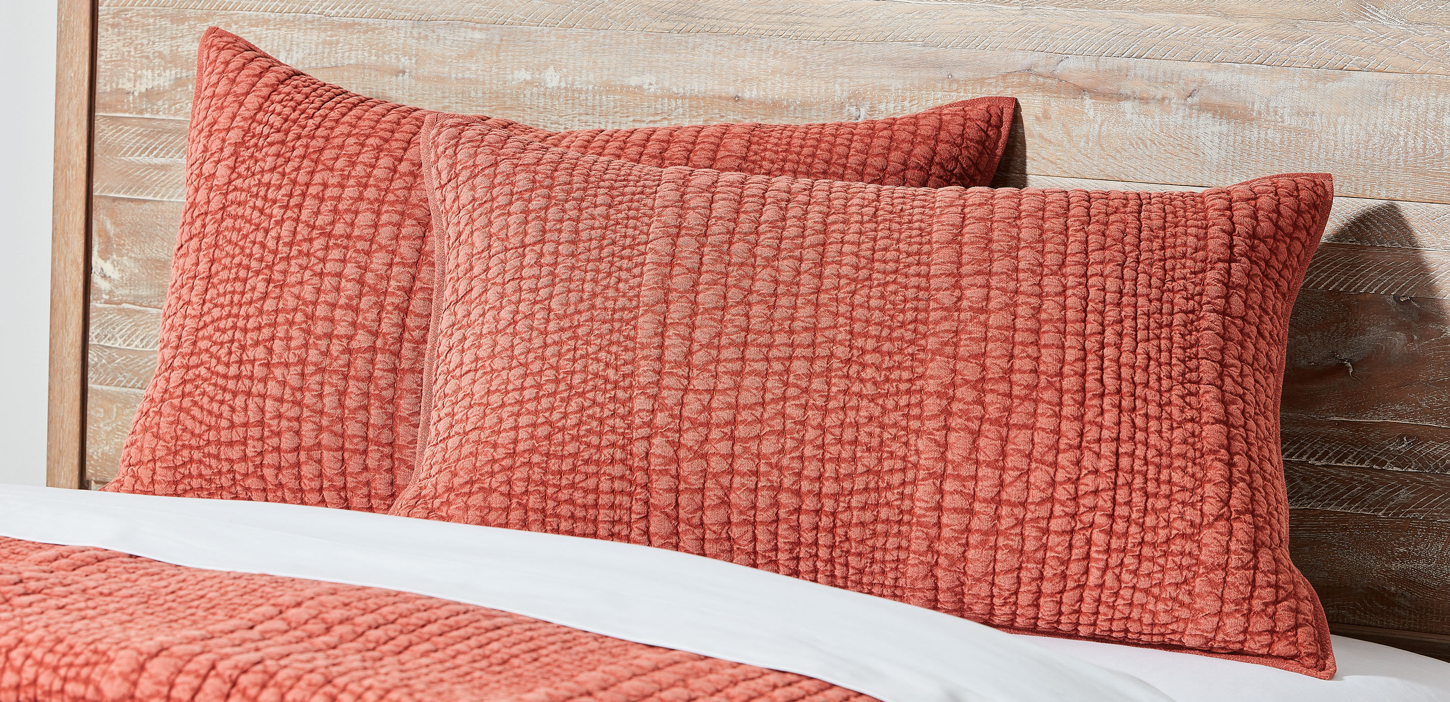 Garment-Dyed Quilted Sham with Pebble Stitch