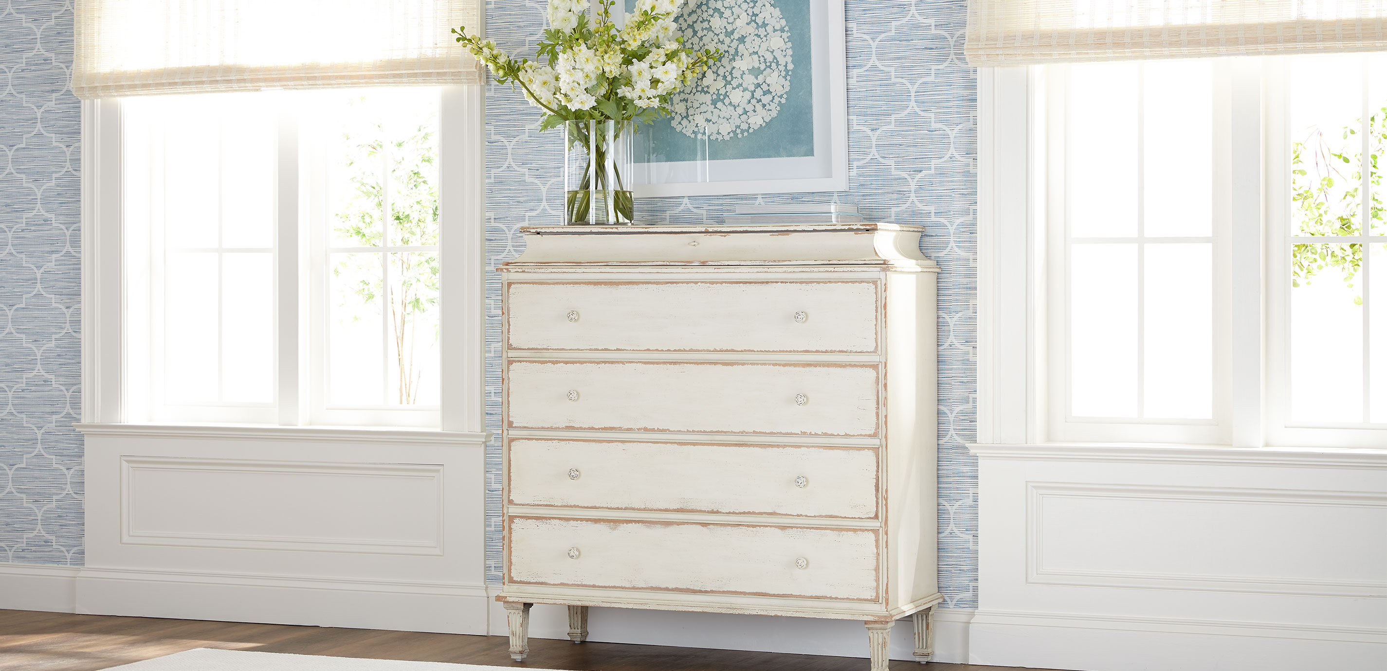 Leora Antiqued White Tall Chest_8