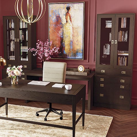 Callum Double Library Bookcase with File Cabinet Product Tile Hover Image 359311G4