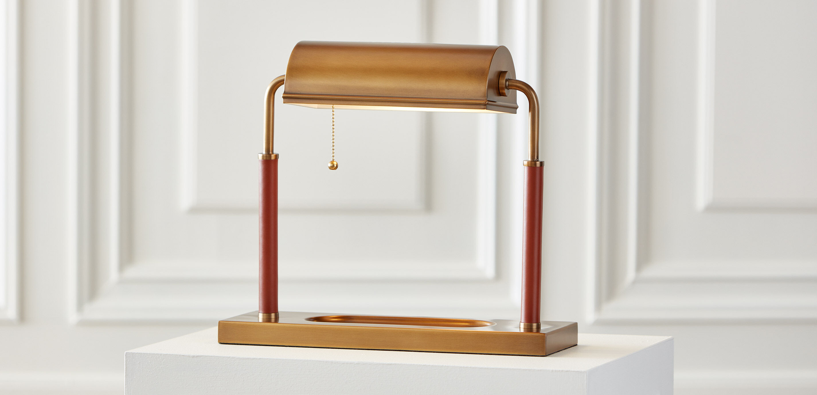 Wesley Brass Banker's Lamp_4