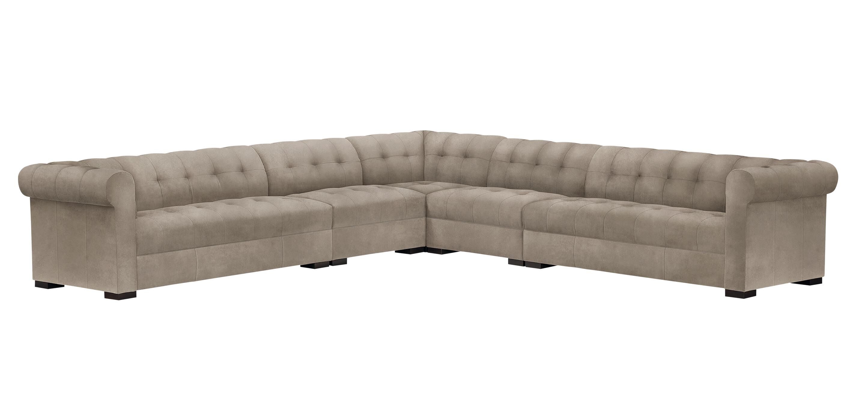Rockwell Five-Piece Leather Sectional