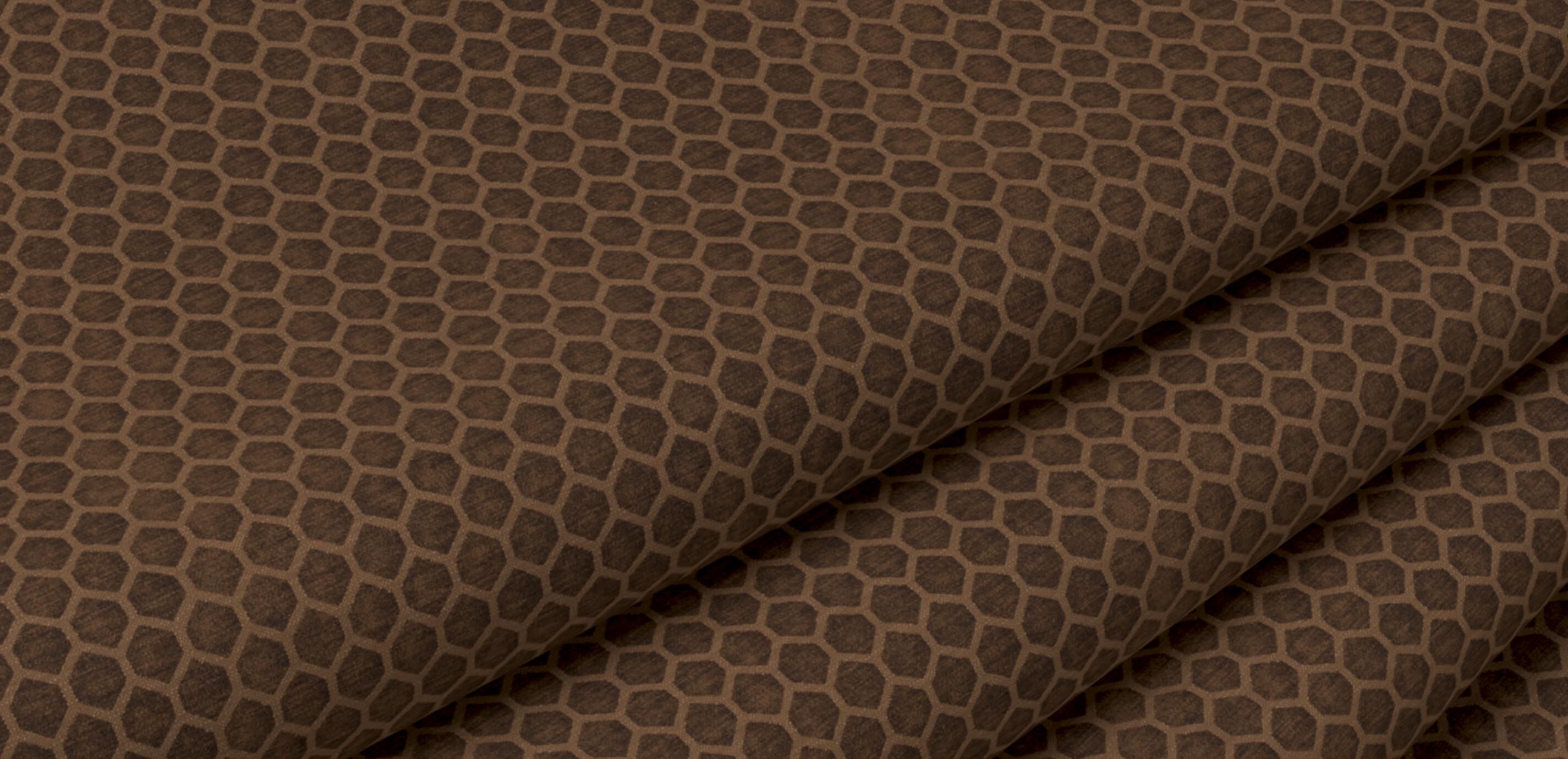Hex Chocolate Fabric By the Yard_1