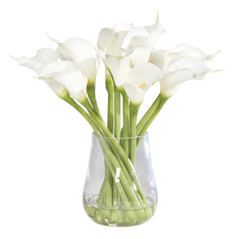 Calla Lily Bouquet in Tapered Glass Vase image