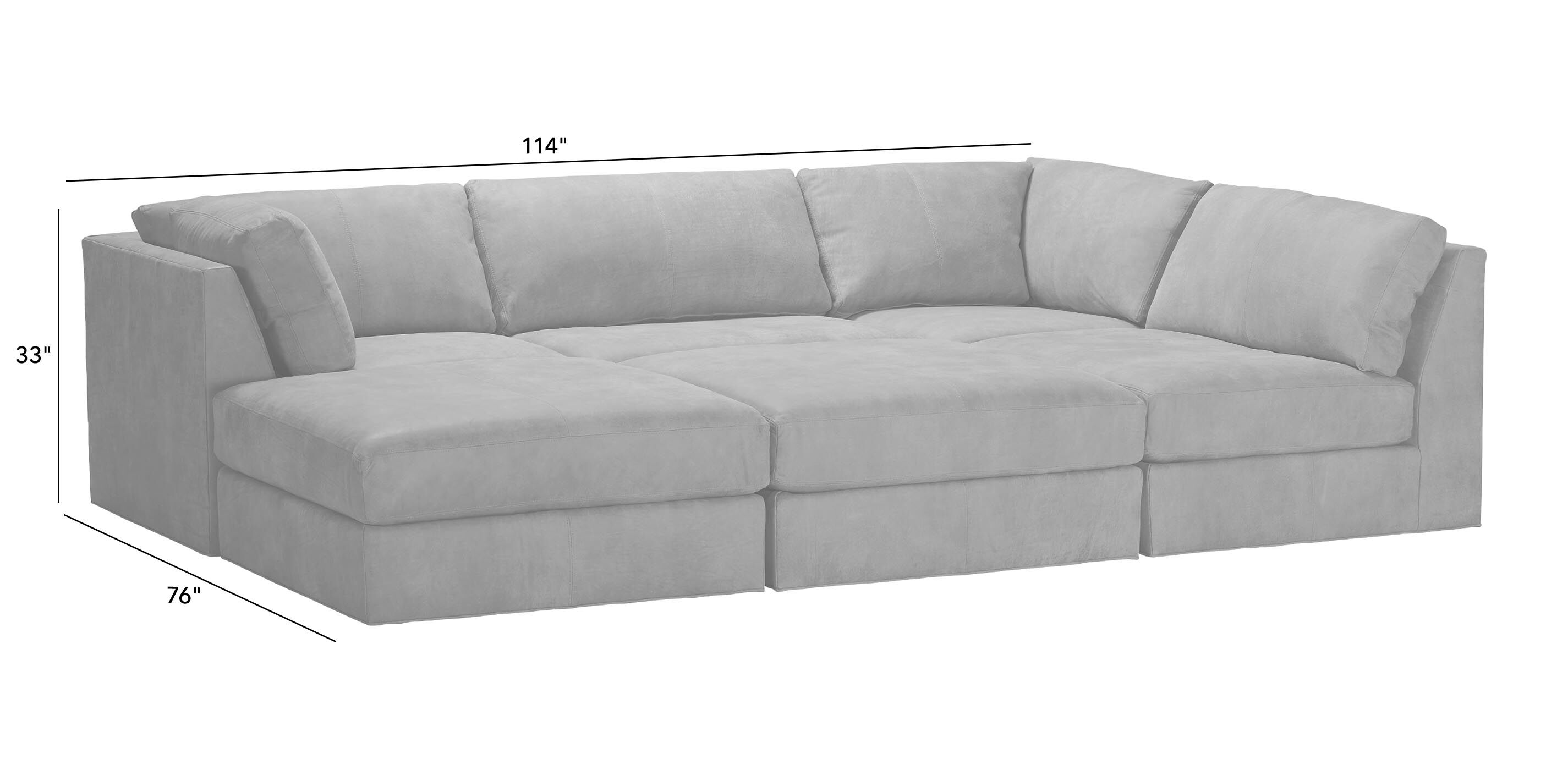 Daydreamer Leather Six-Piece Modular Sectional_1