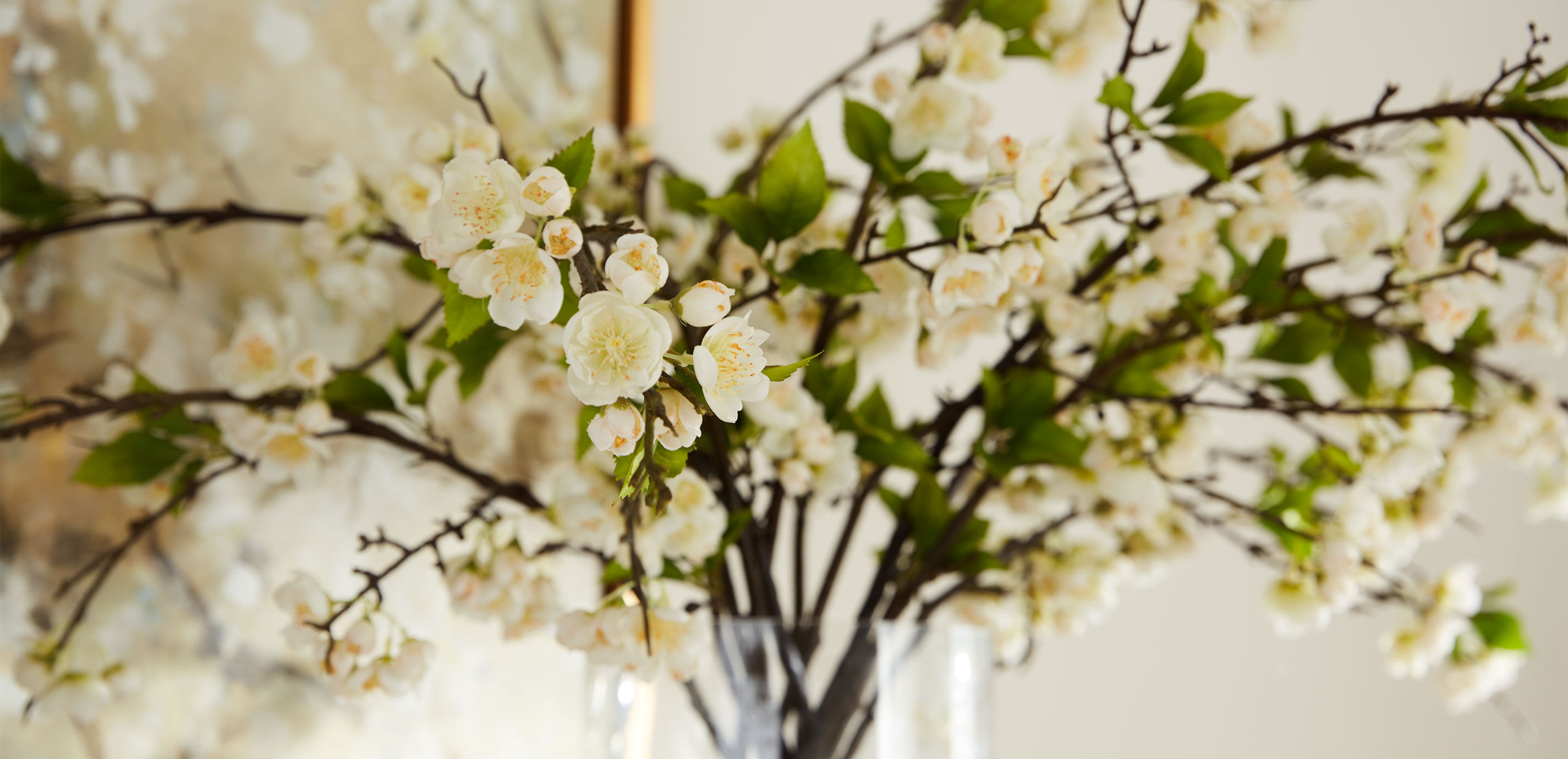 White Plum Blossom Arrangement in Tall Vase_6