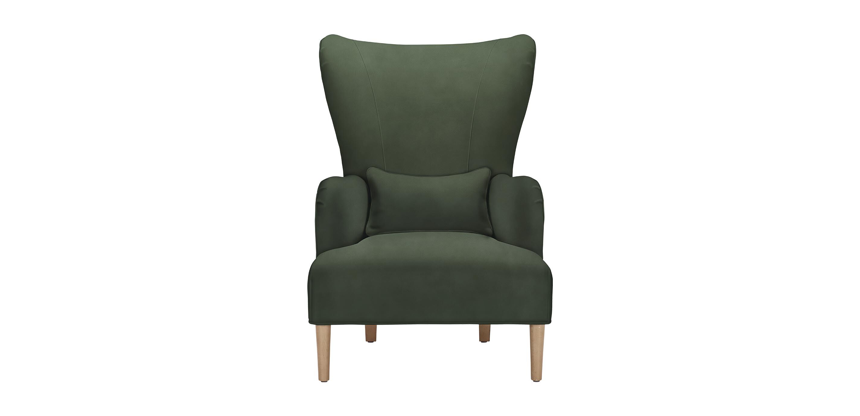 Alarik Modern Leather Wing Chair