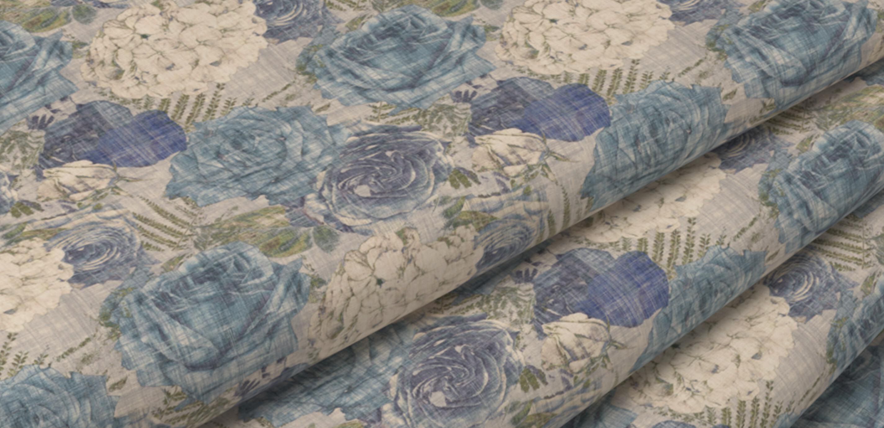 Jardin Indigo Fabric By the Yard_1