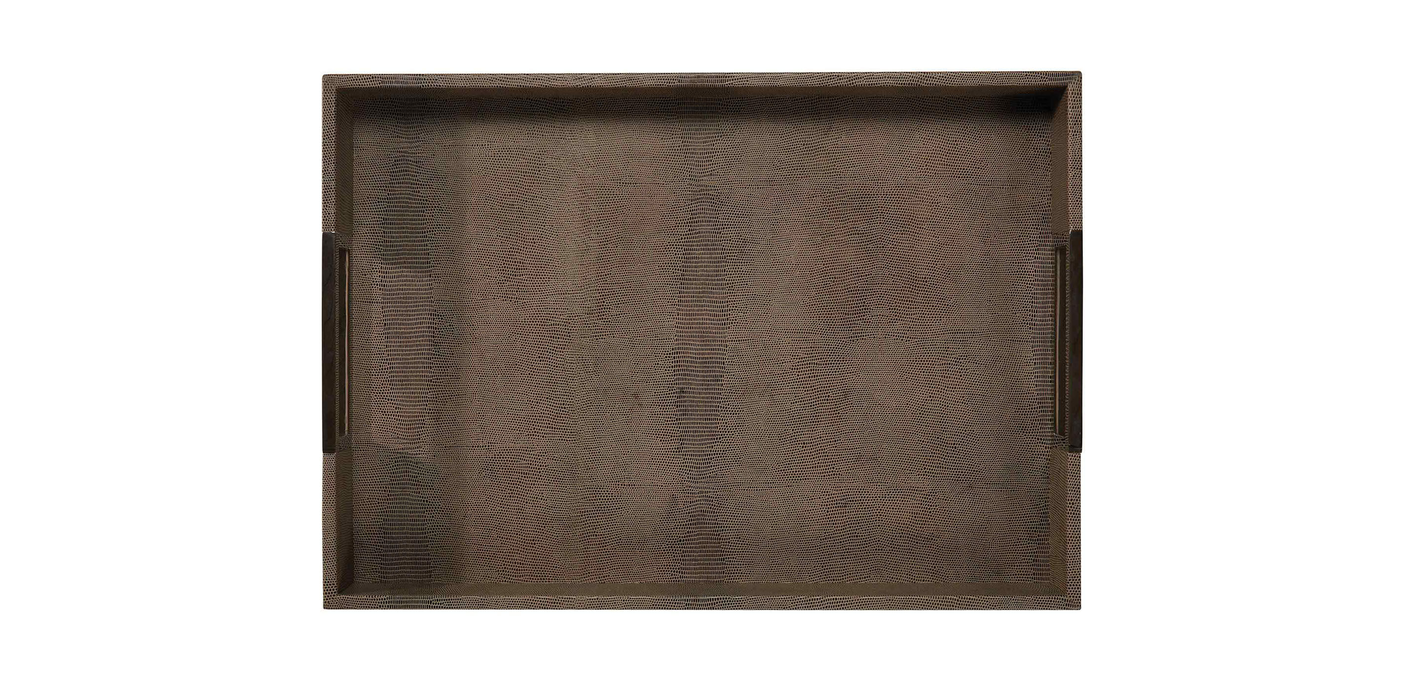 Embossed Rectangular Leather Tray_1