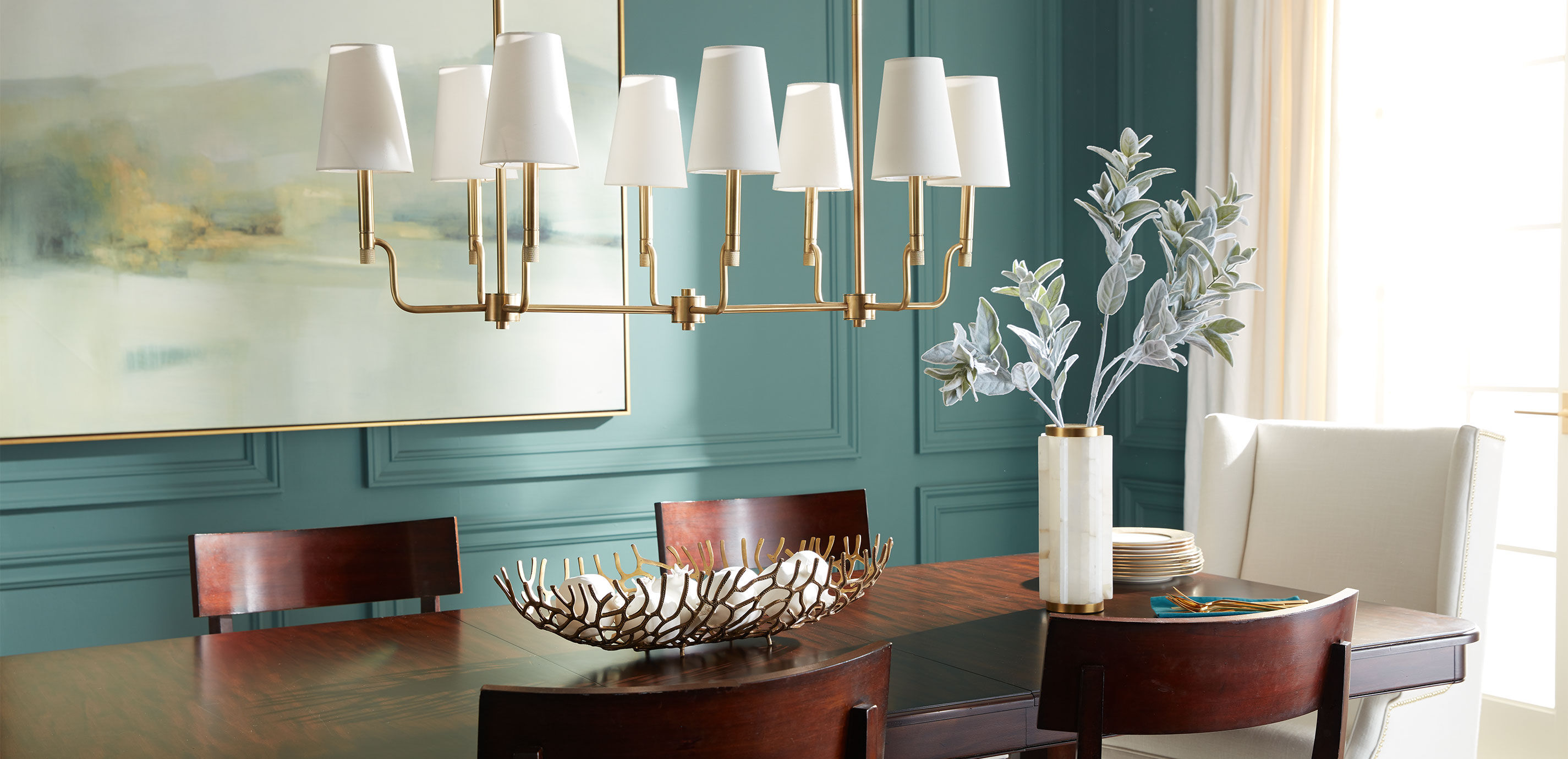 Turnbull Linear Chandelier, Polished Brass_8