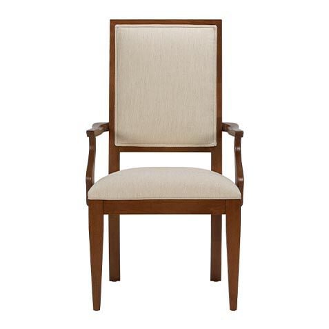 Hayden Dining Armchair: Square Back, Tapered Leg image 207159