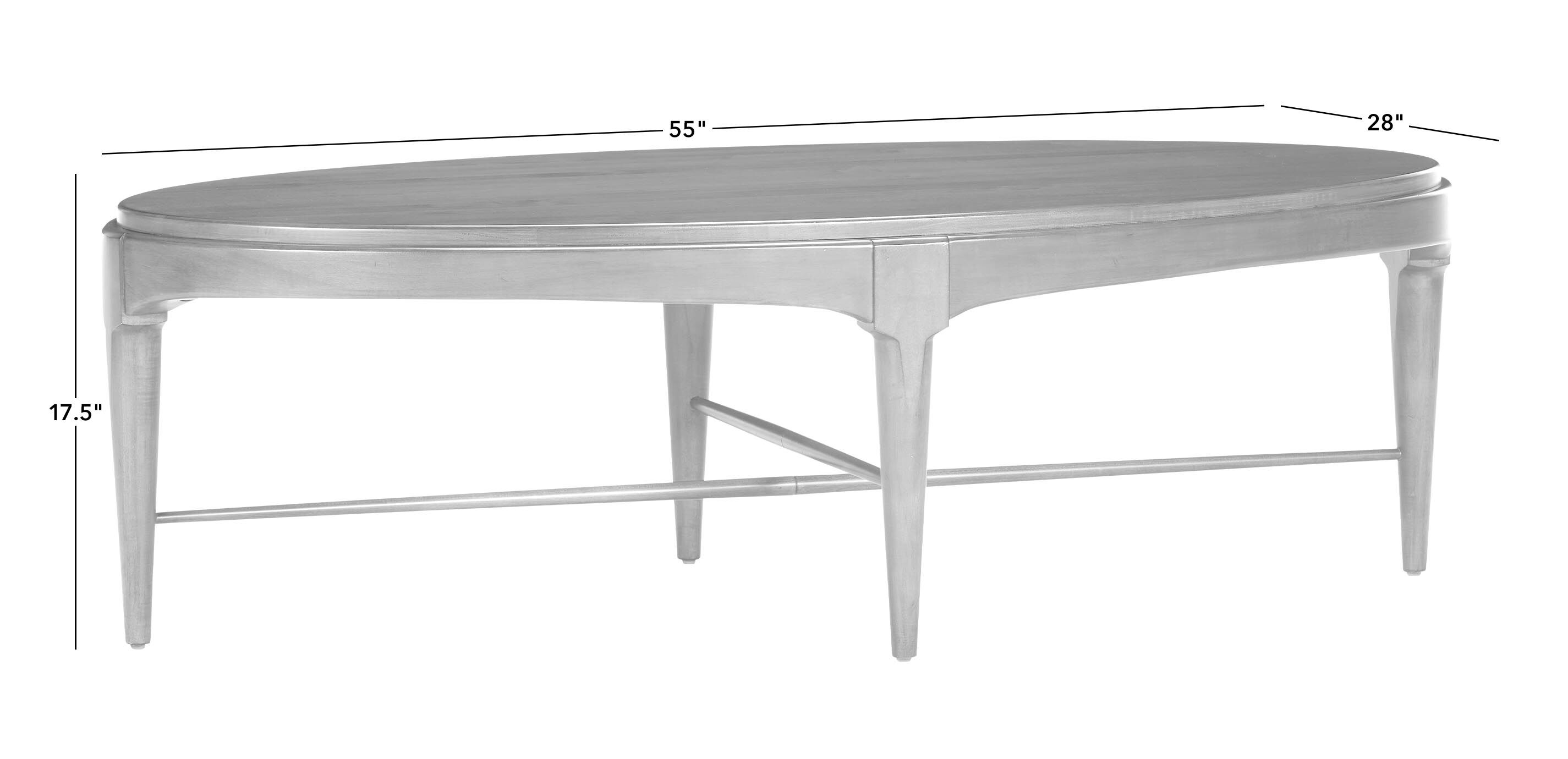 Draper Oval Wood Midcentury Coffee Table_1