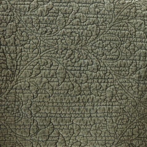 Garment-Dyed Velvet Quilt and Shams Set, Sage Product Tile Hover Image garmentdyevelvet_sage