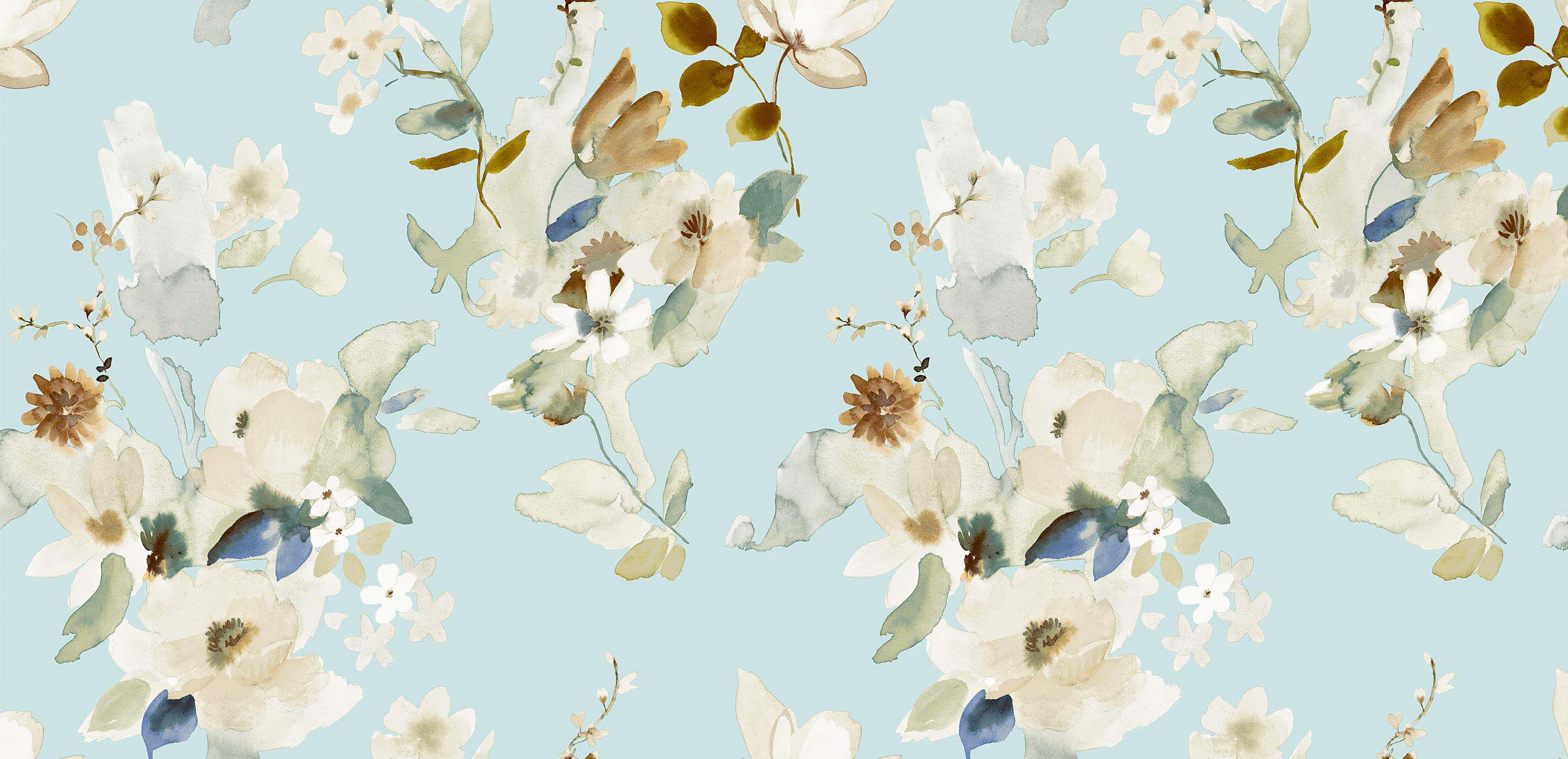 Summer Bouquet Floral Wallpaper