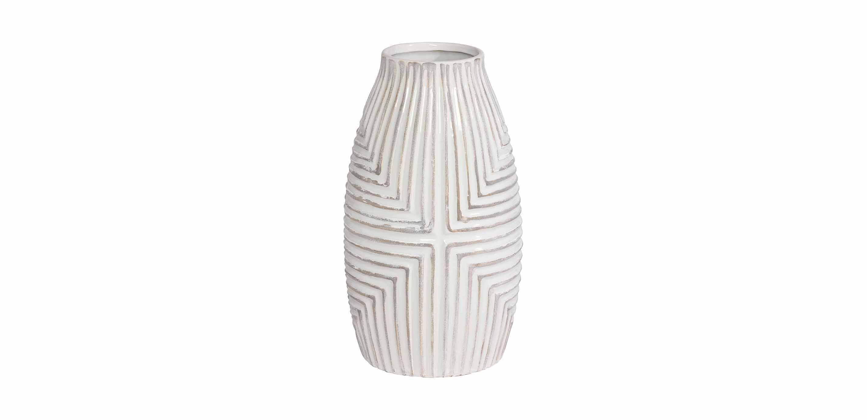 Aztec White Vase