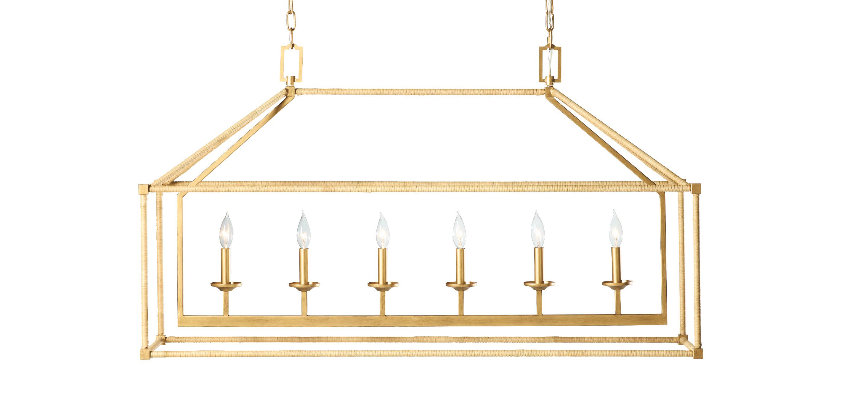 Killian Rattan Linear Chandelier 