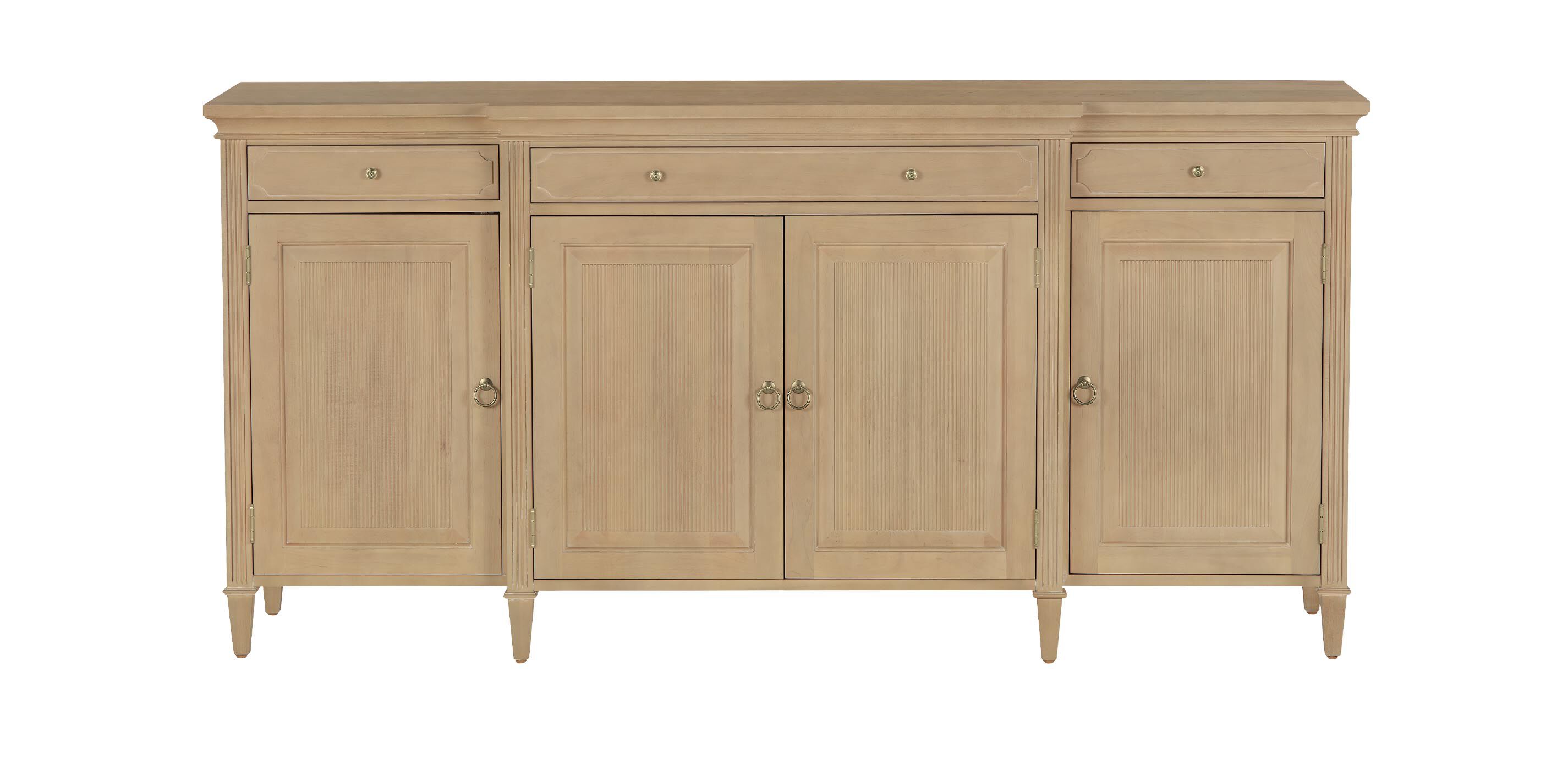 Davos Four-Door Wood Buffet with Breakfront Detail