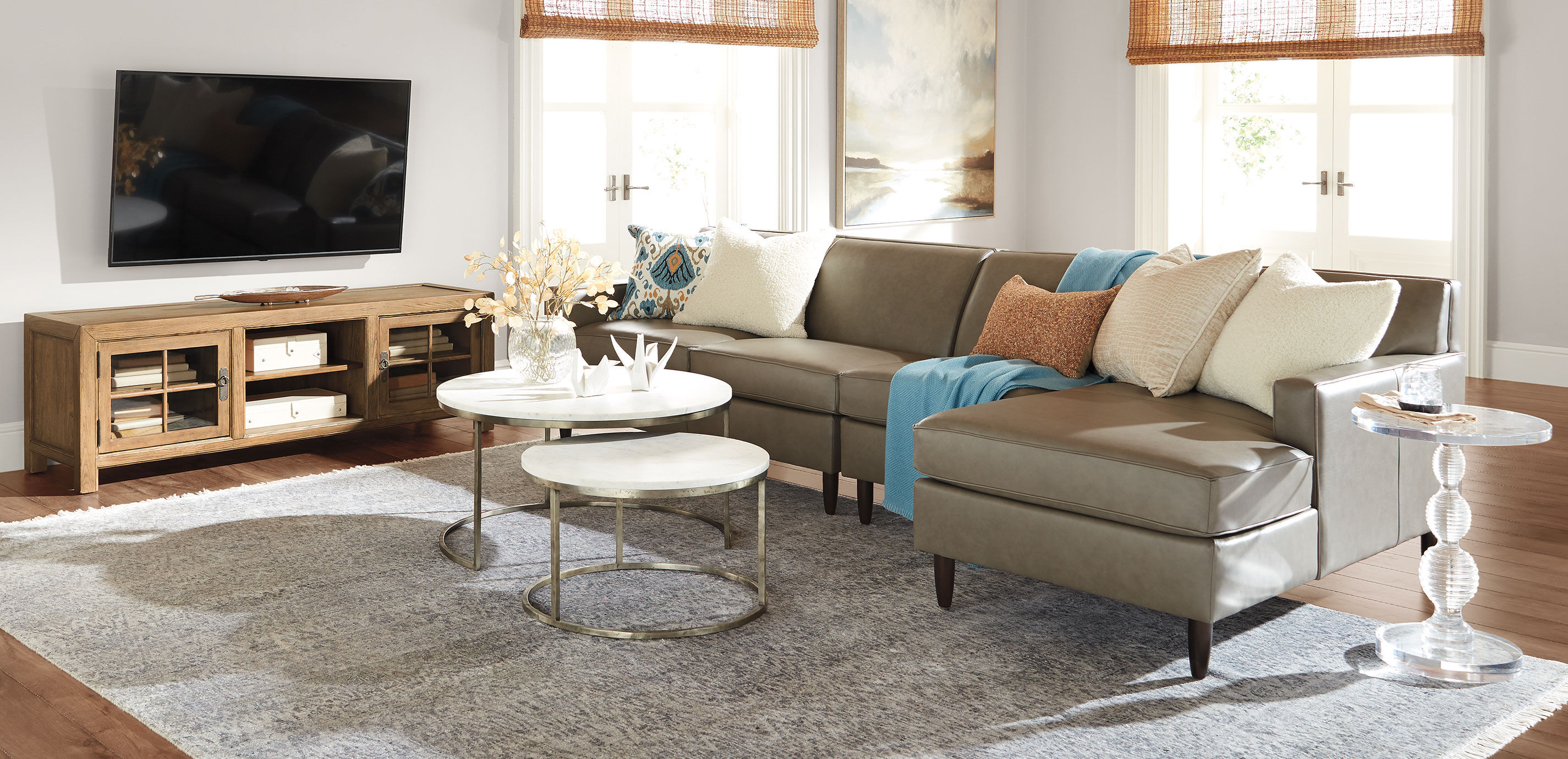 Ikat Rug, Gray/Ivory_4