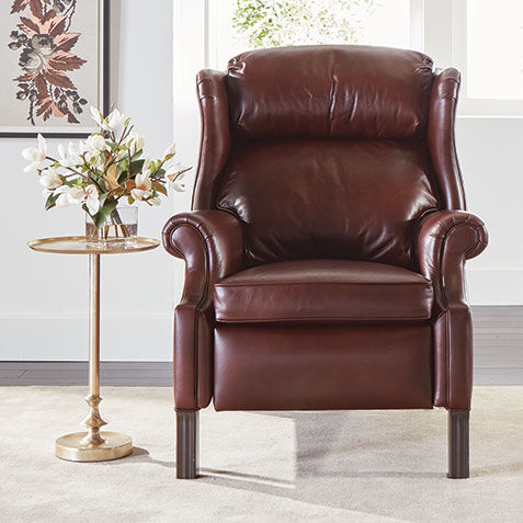 Townsend Leather Recliner, Old English/Chocolate Product Tile Hover Image 837948 L7176
