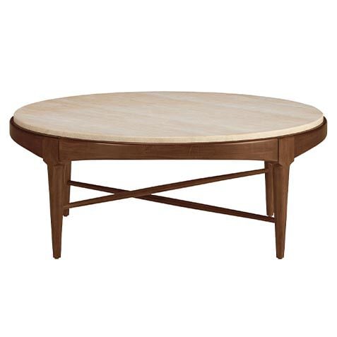 Draper Round Travertine Coffee Table image 238061
