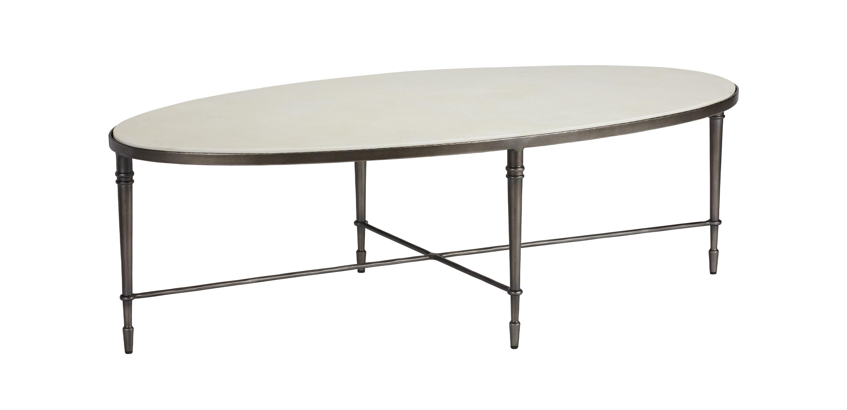 Valeria Stone-Top Oval Coffee Table_1
