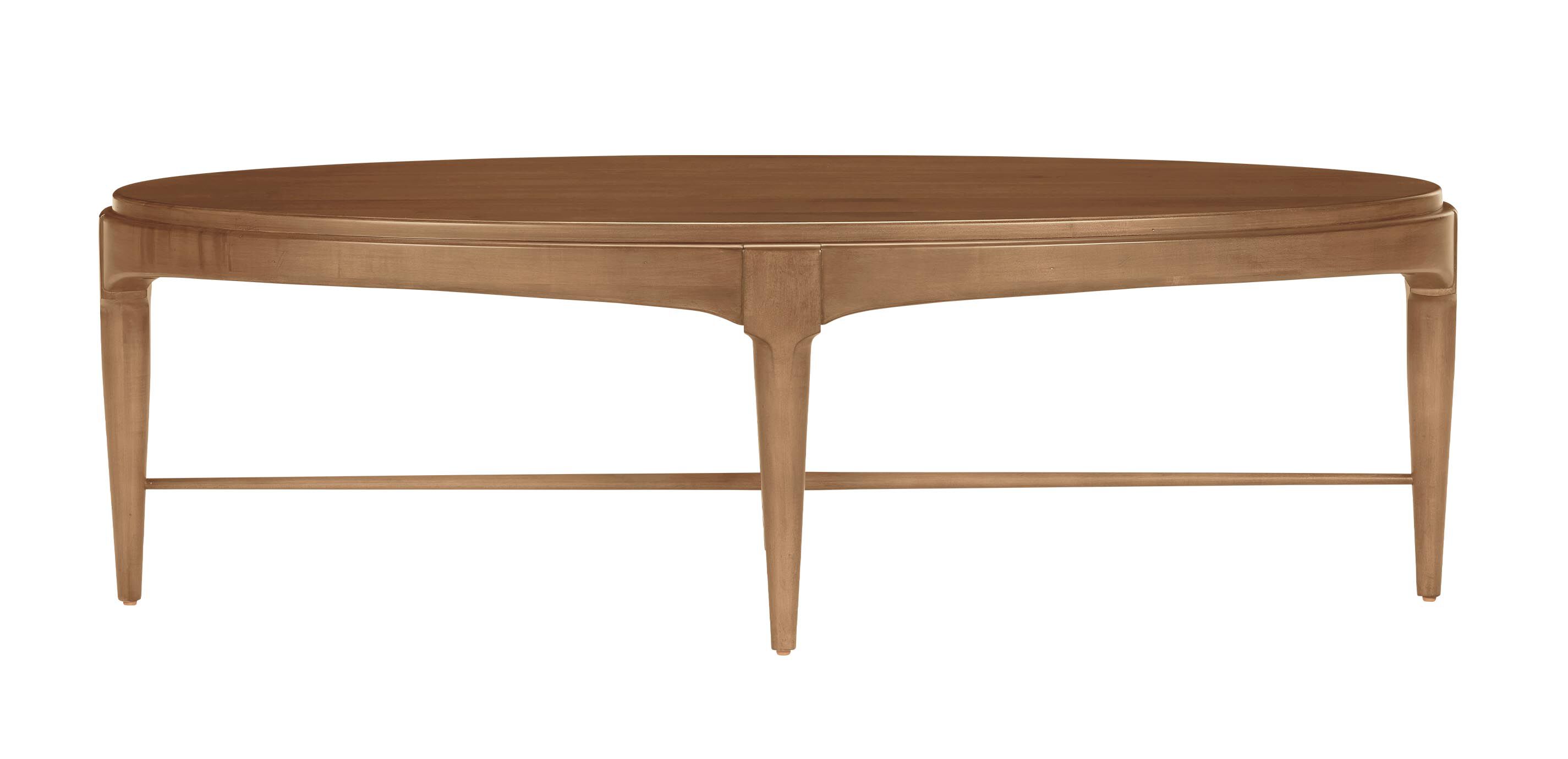 Draper Oval Wood Midcentury Coffee Table