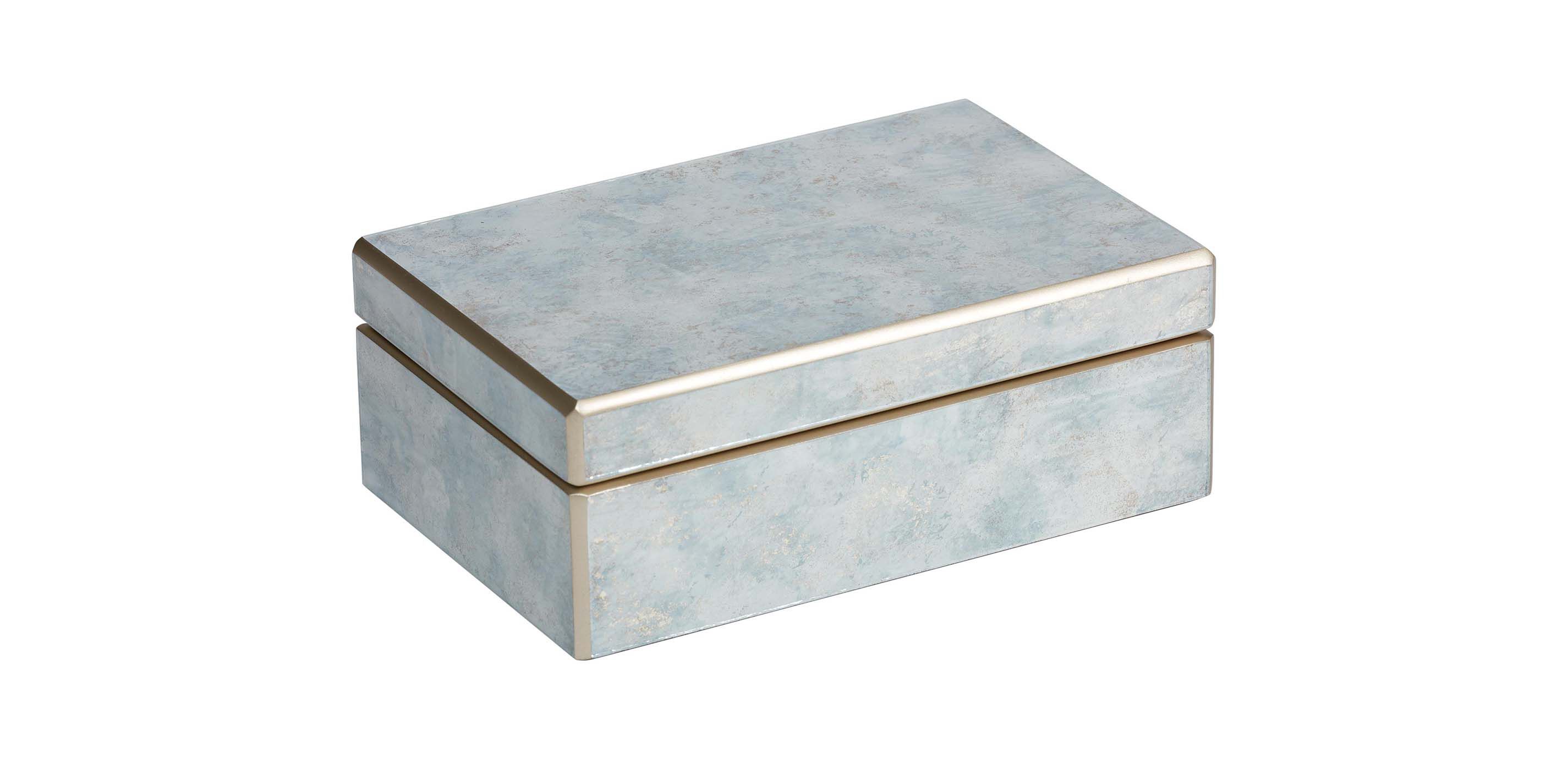 Zaria Small Reverse-Painted Blue Mirror Box