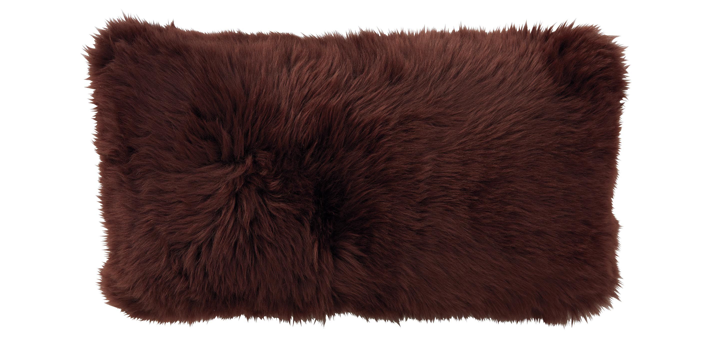 Long Hair Sheepskin Lumbar Pillow