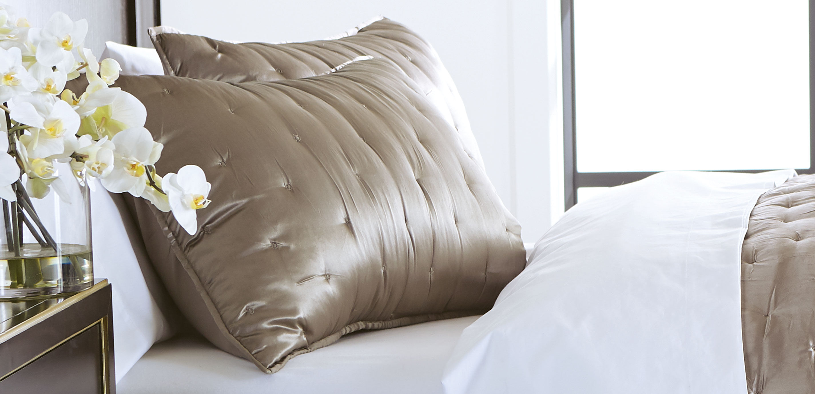 Washed Silk Sham, Taupe